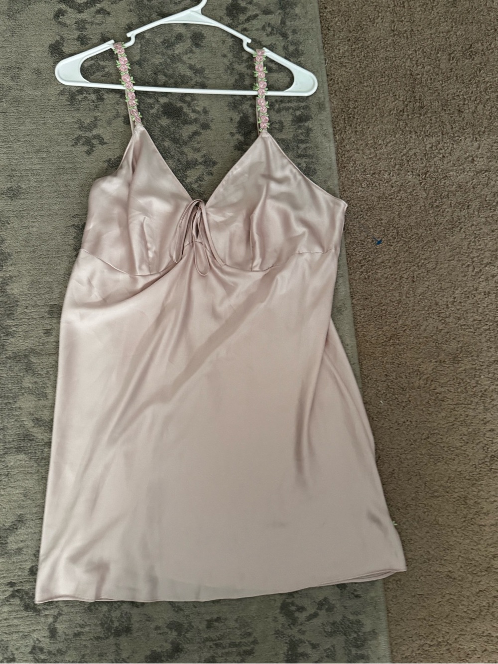 Victoria's Secret Satin Chemise in Light Blush Pink